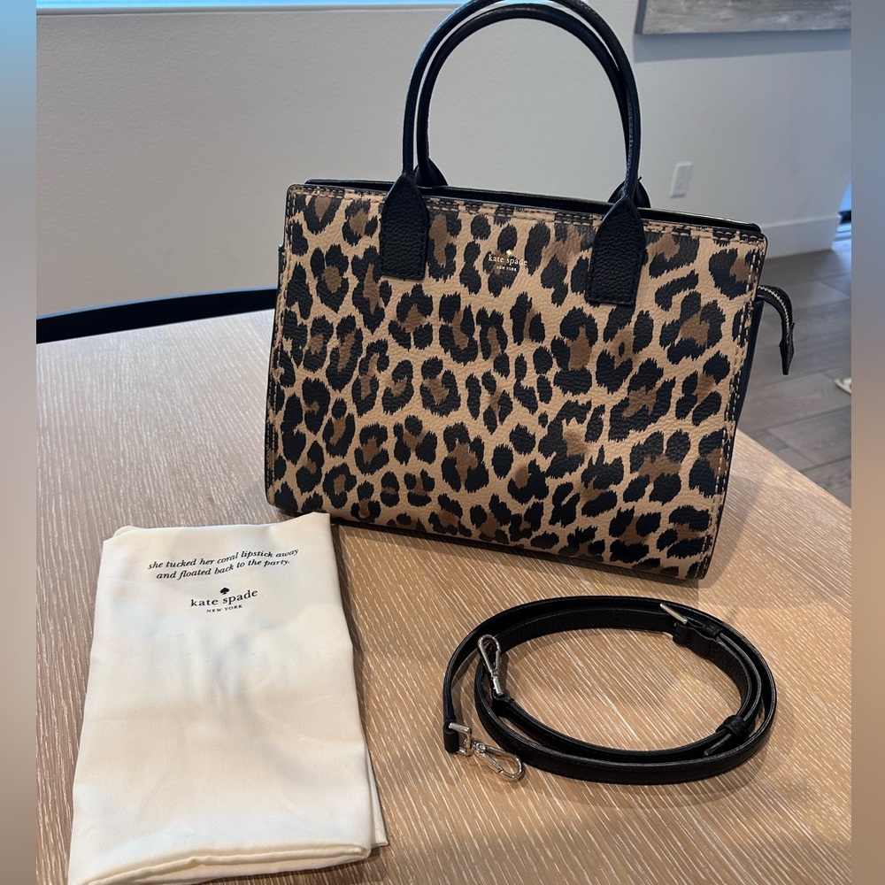 Kate Spade Animal Print Tote with Black Accents